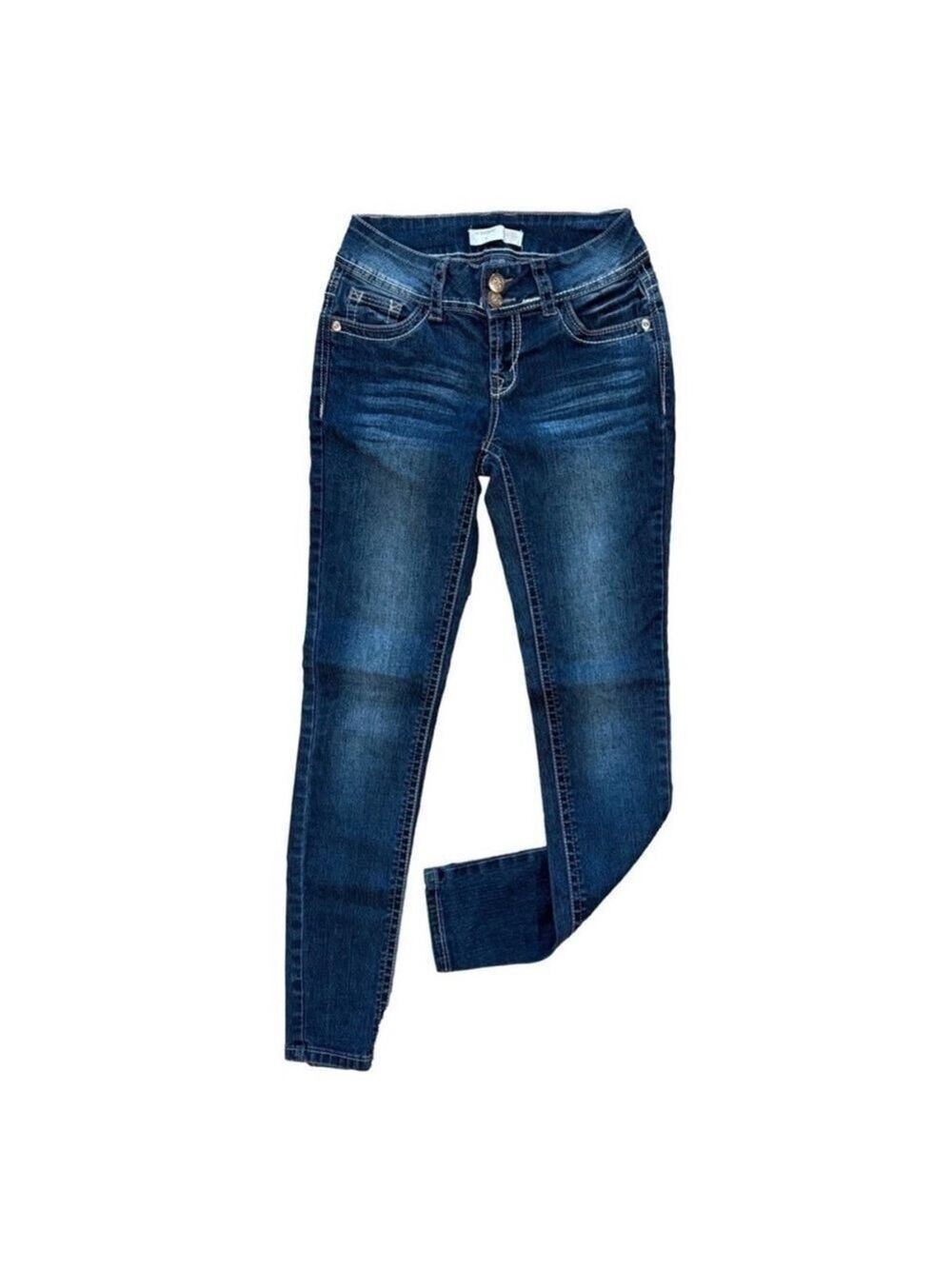NO BOUNDARIES Dark Tint Low Rise Skinny Jeans Size 3